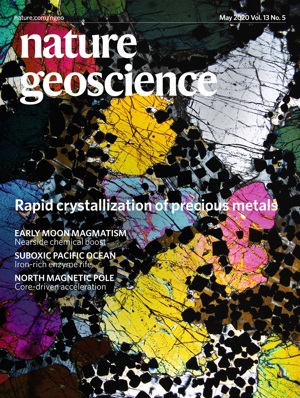 Nature Geoscience cover May 2020